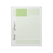 6シンプルAM - 10 PMからのプランナーグリーンデイリー時給 ノートパッド (回転)