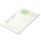 6シンプルAM - 10 PMからのプランナーグリーンデイリー時給 ノートパッド (アングル)