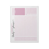 6シンプルAM - 10 PMからのプランナーピンクデイリー時給 ノートパッド (回転)