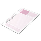 6シンプルAM - 10 PMからのプランナーピンクデイリー時給 ノートパッド (アングル)