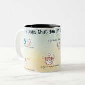 6シンボルや象徴密かに猫マグカップ ツートーンマグカップ (正面左)