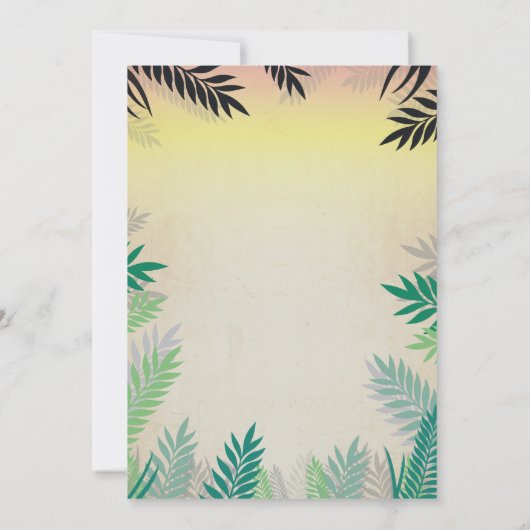 6ジャングル第6誕生日パーティーサファリ動物園招待状 招待状 (裏面)