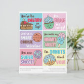 6スイートトリートキッズクラスルームValentinesデイカード レターヘッド (スタンド正面)