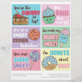 6スイートトリートキッズクラスルームValentinesデイカード レターヘッド (正面)