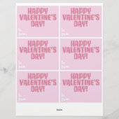 6スイートトリートキッズクラスルームValentinesデイカード レターヘッド (裏面)