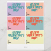 6スイートフルーツキッズクラスルームValentinesデイカード レターヘッド (裏面)