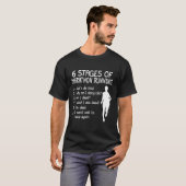 6ステージのマラソランニングンランナーおもしろい-Wxelr Tシャツ (正面フル)