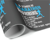 6ステージのマラソンランナー走トライアスロン走 ラッピングペーパー (ロールコーナー)