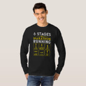 6ステージのランニングマラソランニングン Tシャツ (正面フル)