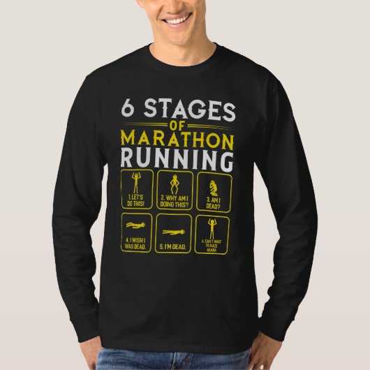 6ステージのランニングマラソン Tシャツ (正面)