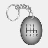 6スピードシフトノブのキーチェーン キーホルダー (正面左)