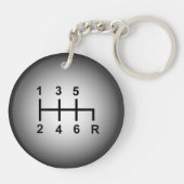 6スピードシフトノブのキーチェーン キーホルダー (裏面)