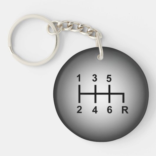 6スピードシフトノブのキーチェーン キーホルダー (正面)