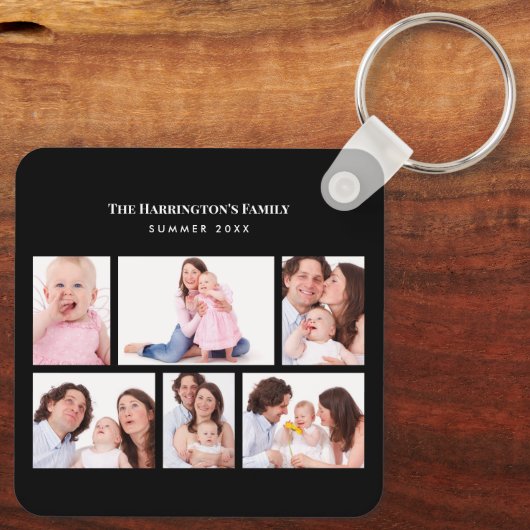 6セクシカスタムョン写真シンプル黒エレガント枠 キーホルダー (裏面)