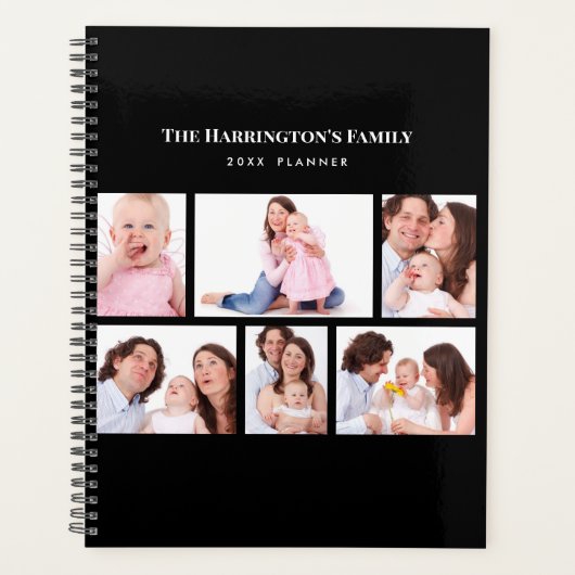 6セクシカスタムョン写真シンプル黒エレガント枠 プランナー手帳 (正面)