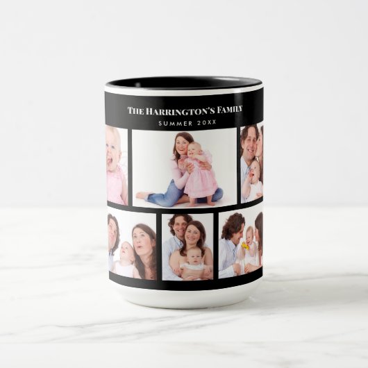 6セクシカスタムョン写真シンプル黒エレガント枠 マグカップ (中央)