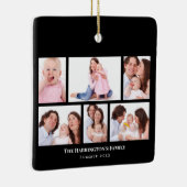 6セクションカスタムフォトグエレガントラックスフレーム セラミックオーナメント (右)