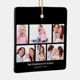 6セクションカスタムフォトグエレガントラックスフレーム セラミックオーナメント