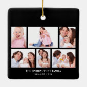 6セクションカスタムフォトグエレガントラックスフレーム セラミックオーナメント (裏面)