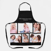 6セクションカスタムフォトブラックフレーム エプロン (正面)