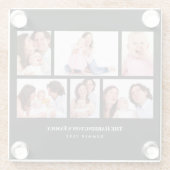 6セクションカスタムフォトブラックフレーム ガラスコースター (裏面)