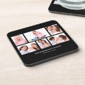 6セクションカスタムフォトブラックフレーム コースター (左側)