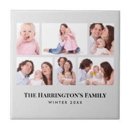 6セクションカスタムフォトミニマリストグレーフレーム タイル