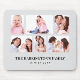 6セクションカスタムフォトミニマリストグレーフレーム マウスパッド