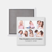 6セクションカスタムフォトミニマリストグレーフレーム マグネット (正面/裏面)