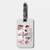 6セクションカスタムフォトミニマリストグレーフレーム ラゲッジタグ (裏面縦)