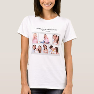 6セクションカスタムフォトミニマリストグレーフレーム Tシャツ