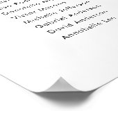 6テーブエレガントルウェルカムシーティングチャート ポスター (角)