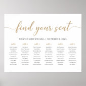 6テーブエレガントル席の座席表を見つける ポスター (正面)