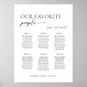 6テーブモダンルウェルカムシーティングチャート ポスター (正面)