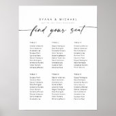 6テーブモダンル席の座席表を見つける ポスター (正面)