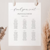 6テーブルシンプルの人お気に入りの席の表 ポスター