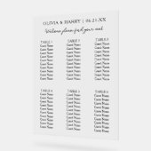 6テーブルシンプルミニマル結婚リストの座席表 アクリルサイン (傾斜)