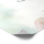 6テーブルピンクローズ結婚のシーティングチャート ポスター (角)