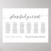 6テーブルモダン席の座席表 ポスター (正面)