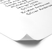 6テーブル席の座席表を見つける ポスター (角)