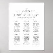 6テーブル席の座席表を見つける ポスター (正面)