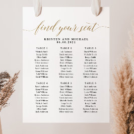 6テーブル席の座席表 ポスター