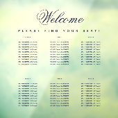 6テーブル座席図ネイビーブルースクリプト透明 ウィンドウサイン (シート3)