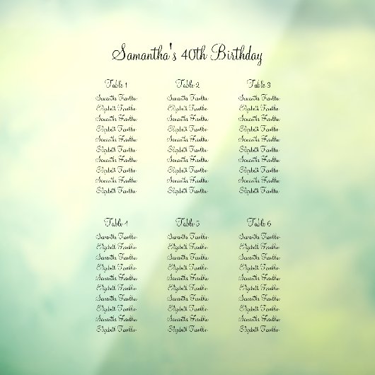 6テーブル書道60モダン人エレガント ウィンドウサイン (シート3)