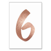 6テーブル番号白色メタリックピンクローズ金ゴールド テーブルナンバー (裏面)