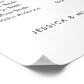 6テーブル私たちお気に入りのの人の座席図プラン ポスター (角)