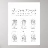 6テーブル私たちお気に入りのの人の座席表 ポスター (正面)