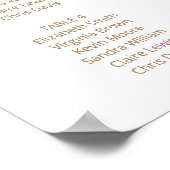 6テーブル赤ちゃんシャワー座席表（印刷可能） ポスター (角)