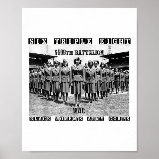 6トリプル8黒人女性軍団6888thチャリティー ポスター (正面)