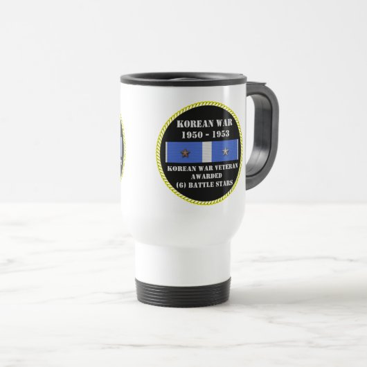 6バトルスターズ韓国戦争退役軍人 トラベルマグ (正面右)